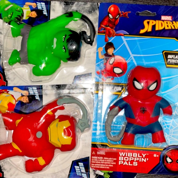 Marvel Wibbly Boppin’ Pals Hulk Iron Man & Spider Man - Picture 2 of 3